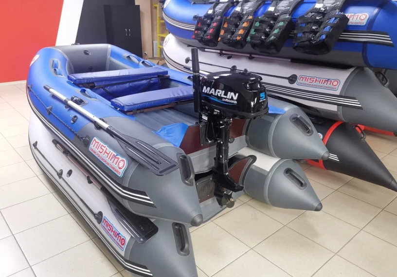 КОМПЛЕКТ ЛОДКА MISHIMO LITE 315 + МОТОР 5л.с в Артёме