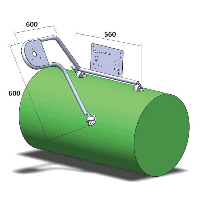 Стойка рулевая с креплением на баллон надувной лодки 25мм в Артёме