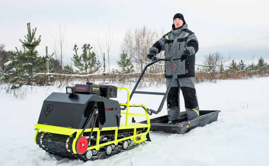 Мотобуксировщик Бурлак ХОЗЯИН-1 (капот ткань) в Артёме