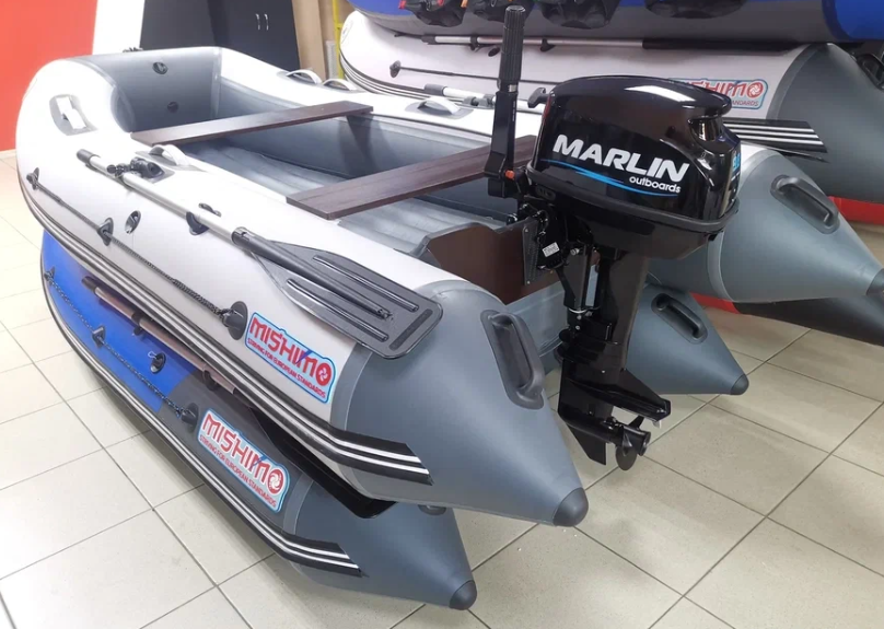 КОМПЛЕКТ ЛОДКА MISHIMO LITE 335 + МОТОР 9,8 Л.С. в Артёме