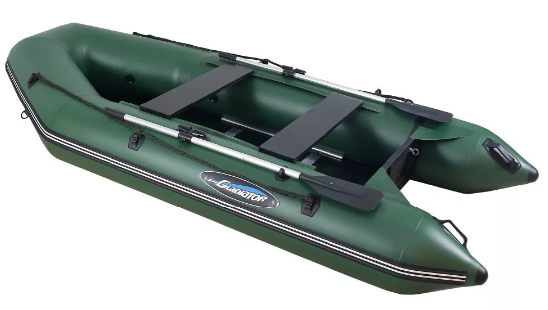 МОТОРНО-ГРЕБНАЯ ЛОДКА ПВХ GLADIATOR А 340 ТК С ФАНЕРНЫМ ПОЛОМ в Артёме