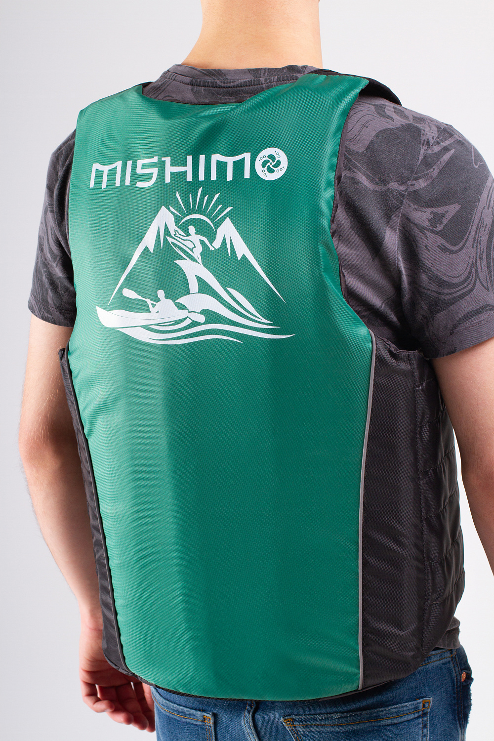 Жилет спасательный MISHIMO PRO Премиум качества Черно-зеленый в Артёме