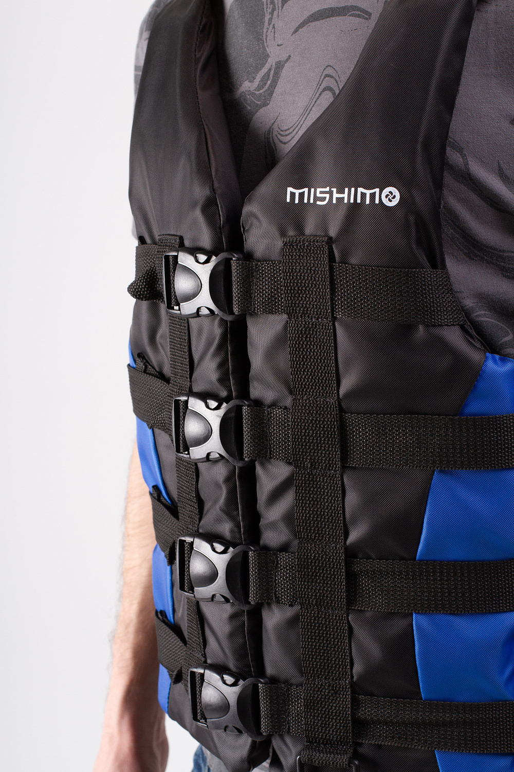 Жилет спасательный MISHIMO PRO Премиум качества Черно-синий в Артёме